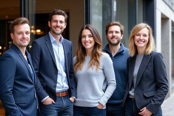 Das Team von Rhythm Alpine vor dem Geschäft in Zürich